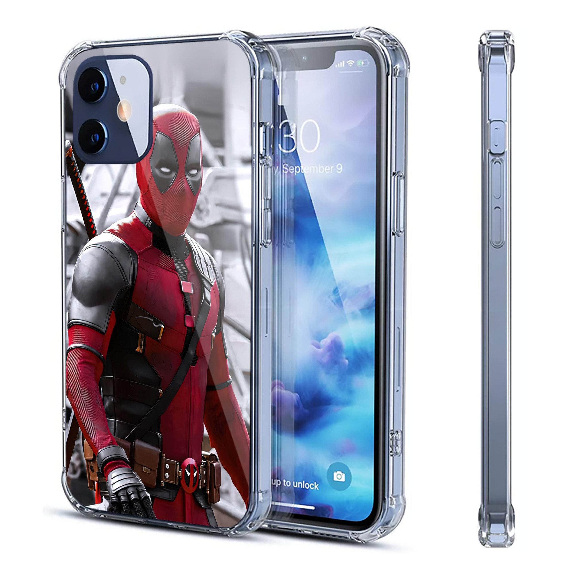 （画像用） Deadpool デッドプール 【iPhone 12シリーズ対応】透明スマホケース（クリアソフトケース）